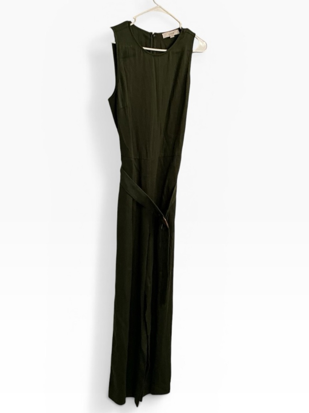 LOFT Olive Green Sleeveless Jumpsuit